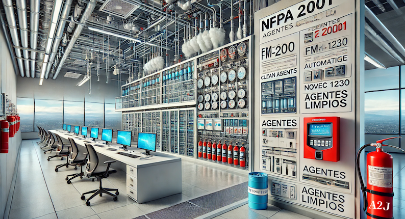 La NFPA 2001 es una norma internacional que regula los sistemas de extinción de incendios basados ​​en agentes limpios