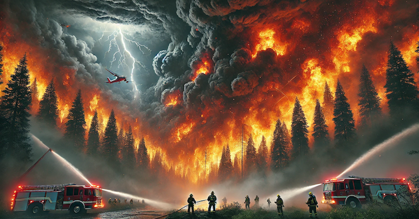 Las catástrofes naturales pueden generar incendios devastadores: Rayos, Erupciones volcánicas, Terremotos, Tormentas...