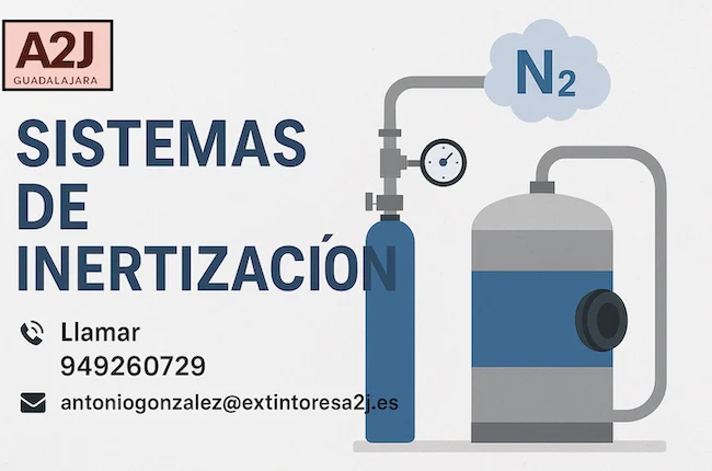 Los Sistemas de Inertización reducen la concentración de oxígeno hasta que la combustión no puede mantenerse.