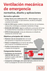 los sistemas de control y extracción de humos y calor (SCTEH) son un elemento fundamental de la seguridad contra incendios en edificios e industrias.