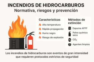 Los Incendios de Hidrocarburos constituyen una de las emergencias más críticas en instalaciones industriales, logísticas y de transporte.