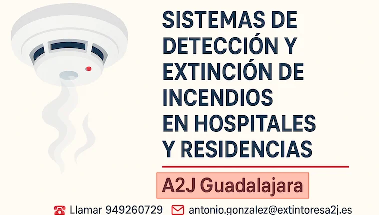 La Detección y Extinción de Incendios en Hospitales y Residencias cuenta con detectores ópticos, térmicos o combinados.