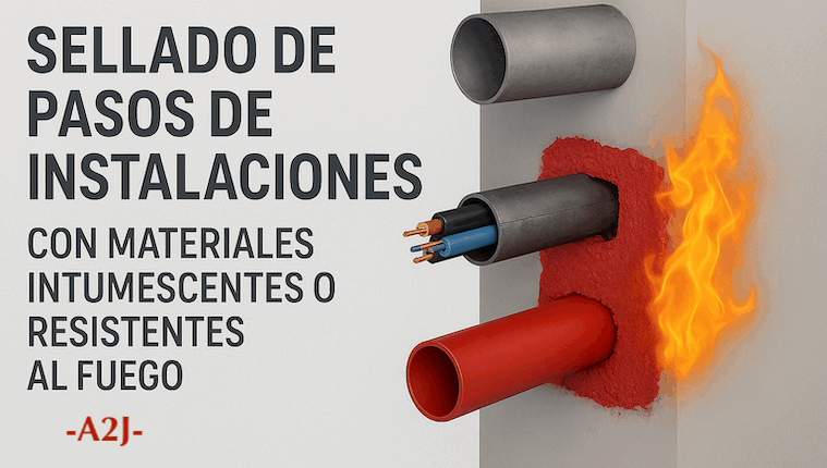 El Sellado de Pasos de Instalaciones con Materiales Intumescentes evita la propagación de humo y gases