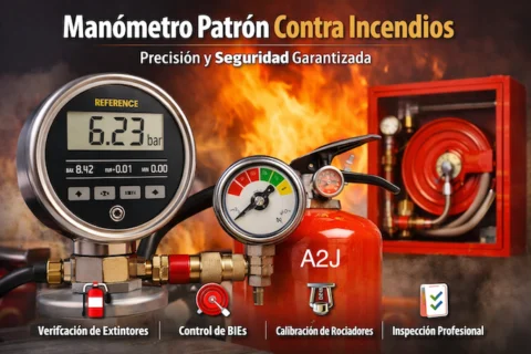 El Manómetro patrón contra incendios es un instrumento de medida de alta precisión para verificar y calibrar otros manómetros instalados.